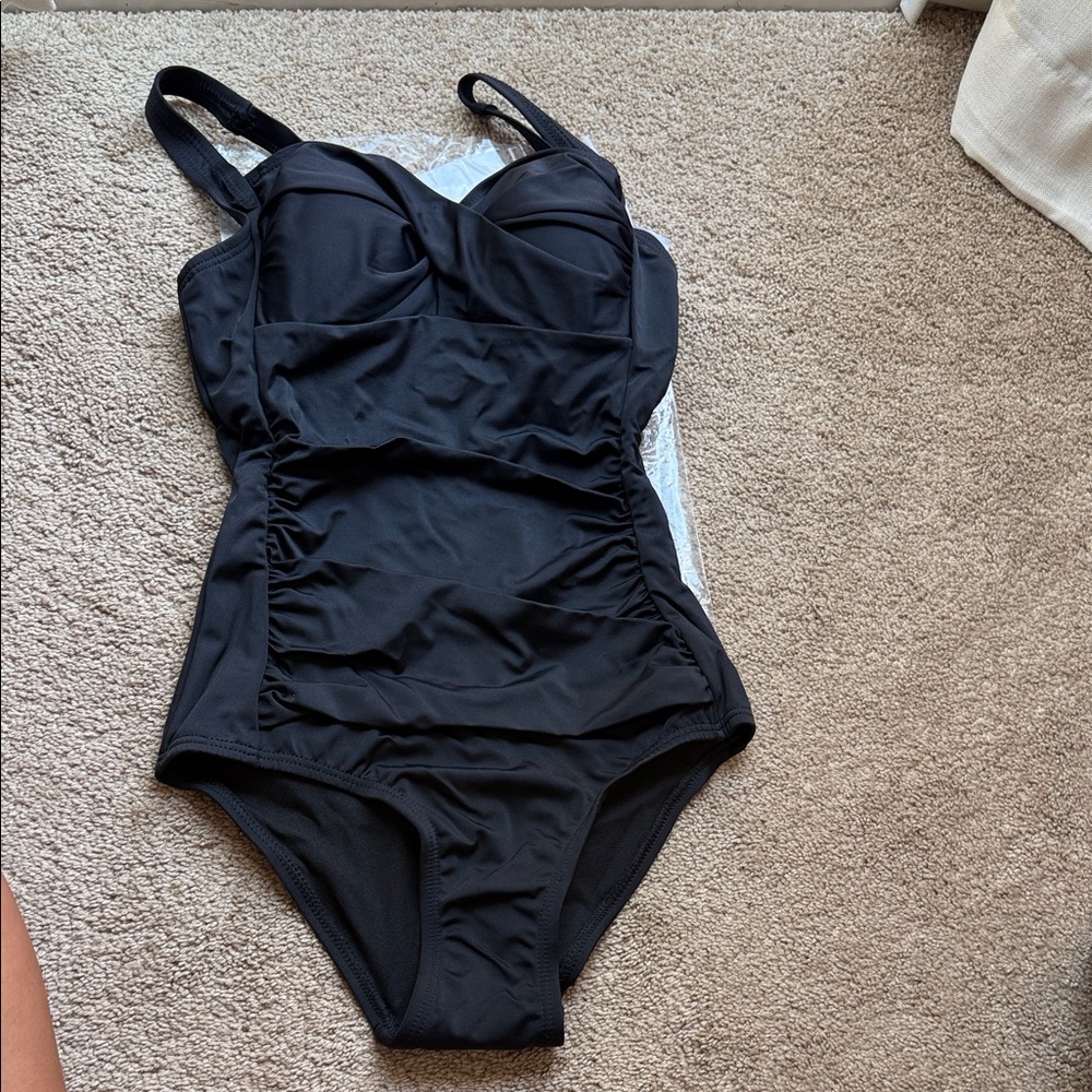 Elegant Black One-Piece Swimsuit